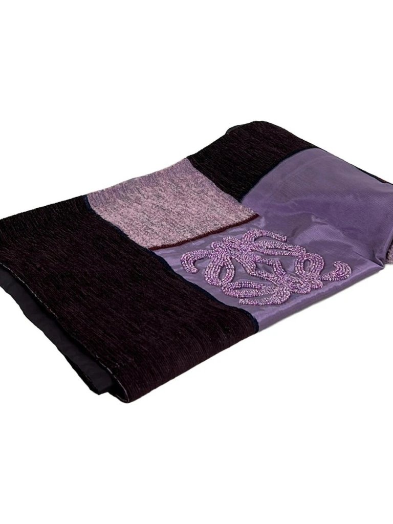 Loewe Purple Silk Wool Nylon Scarf